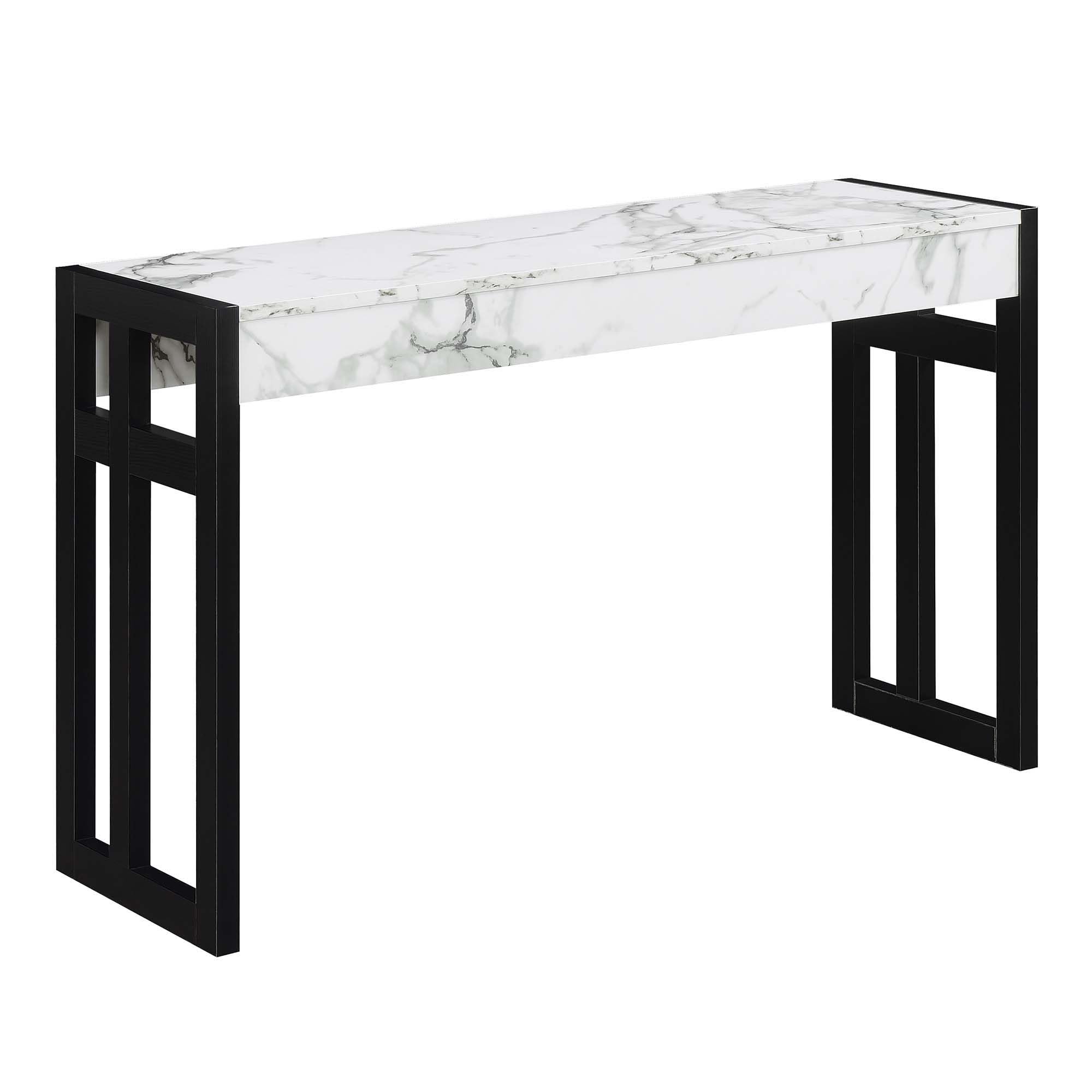 Convenience Concepts Monterey Console Table 49.5" - Modern Narrow Sofa Display Accent with Storage Shelf for Contemporary Living Room, Entryway,