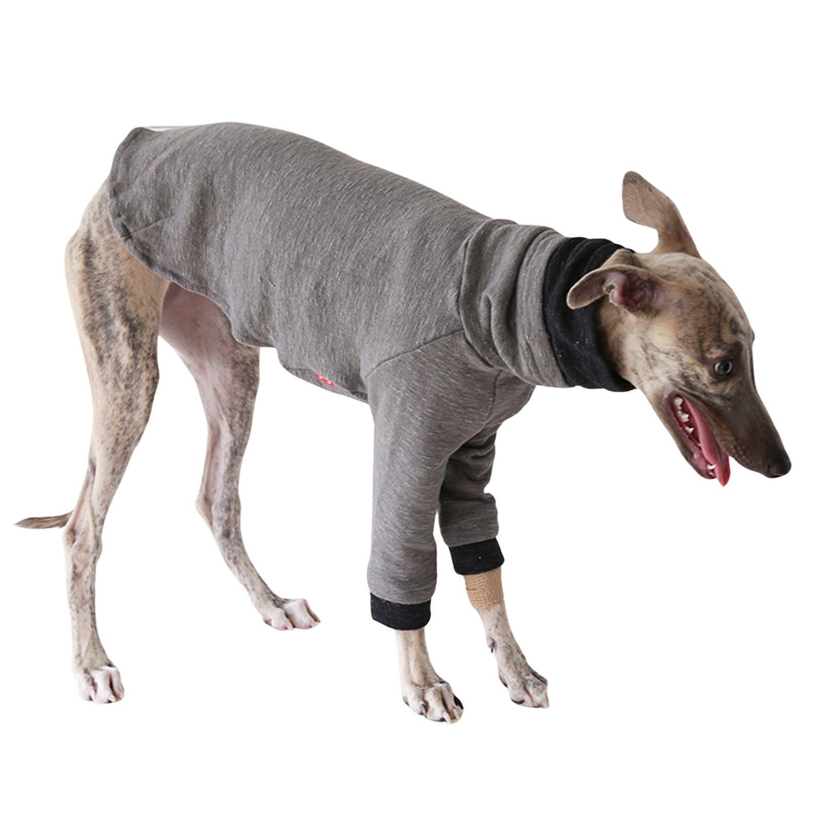 Lightweight Greyhound Winter Coat,Whippet Clothes,Salukis Jumper Dog T-Shirt Spring Autumn Dog Pajamas Pjs Pullover for Greyhound,Grey_S