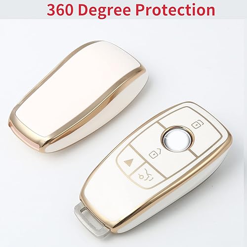 Miniatura 3 de Funda para llavero de TPU adecuada para Mercedes Benz Clase S 2018-2021, Clase E 2017-2021, Clase C 2019-2021, Clase C Clase G