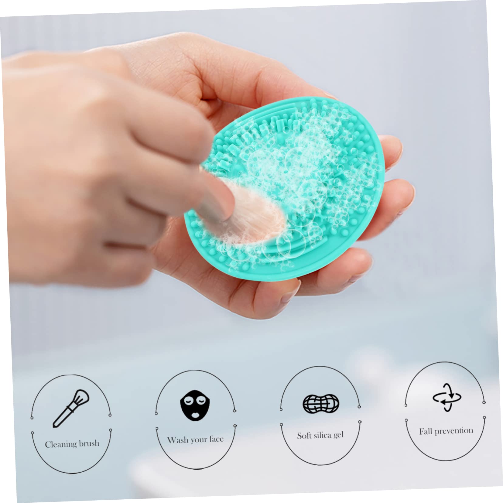 ABOOFAN 15 Pezzi Tazza Di Pennelli Per Trucco Detergente Per Pennelli Cosmetici Strumenti Viola Strumento Di Pulizia Spazzola Portatile Pulizia Di Bellezza Detergente Per Pennelli Per