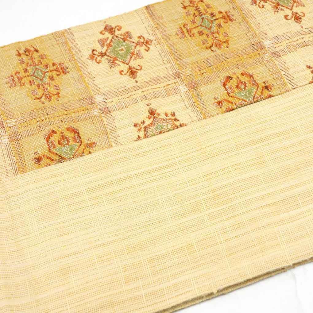 帯4584 ○高級 正絹 モール 六通 袋帯 七宝 - メルカリ P9931 高級