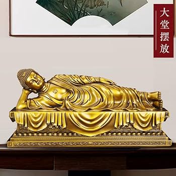 仏教美術　古銅鍍金　涅槃仏　寝釈迦仏 仏像　置物　H　R7248 仏教美術 古銅鍍金 涅槃仏 寝釈迦仏 仏像 置物 H R7248 仏教美術 古銅