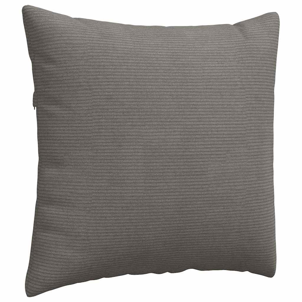 Sofakissen 2 Stück Hellgrau 45x45 cm Cordstoff mit Reißverschluss, weiche Polyesterfüllung, abnehmbare Bezüge, Moderne Dekokissen für Wohnzimmer, Schlafzimmer oder Home Office