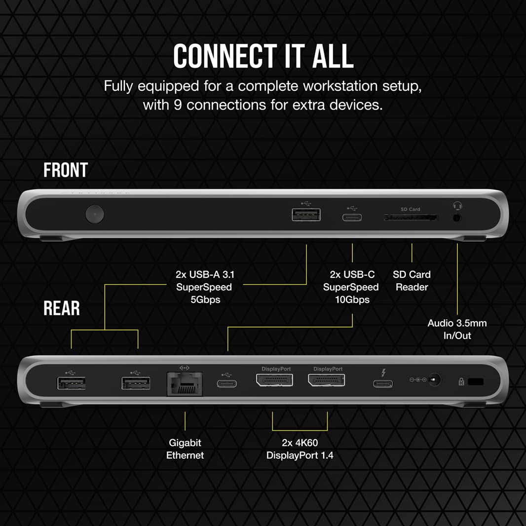 Amazon.com: Corsair TBT100 DP Thunderbolt™ 3 Dock with