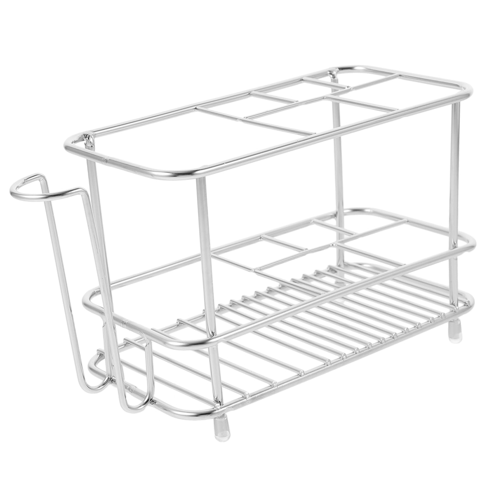 MAGICLULU 5St zahnbürstenhalter aus Edelstahl SLS automatisch Zahnpasta Stand rasierhobel Halter Makeup Brush Holder Zahnbürstenhalter aus Metall Badezimmerzubehör Rostfreier Stahl Silver