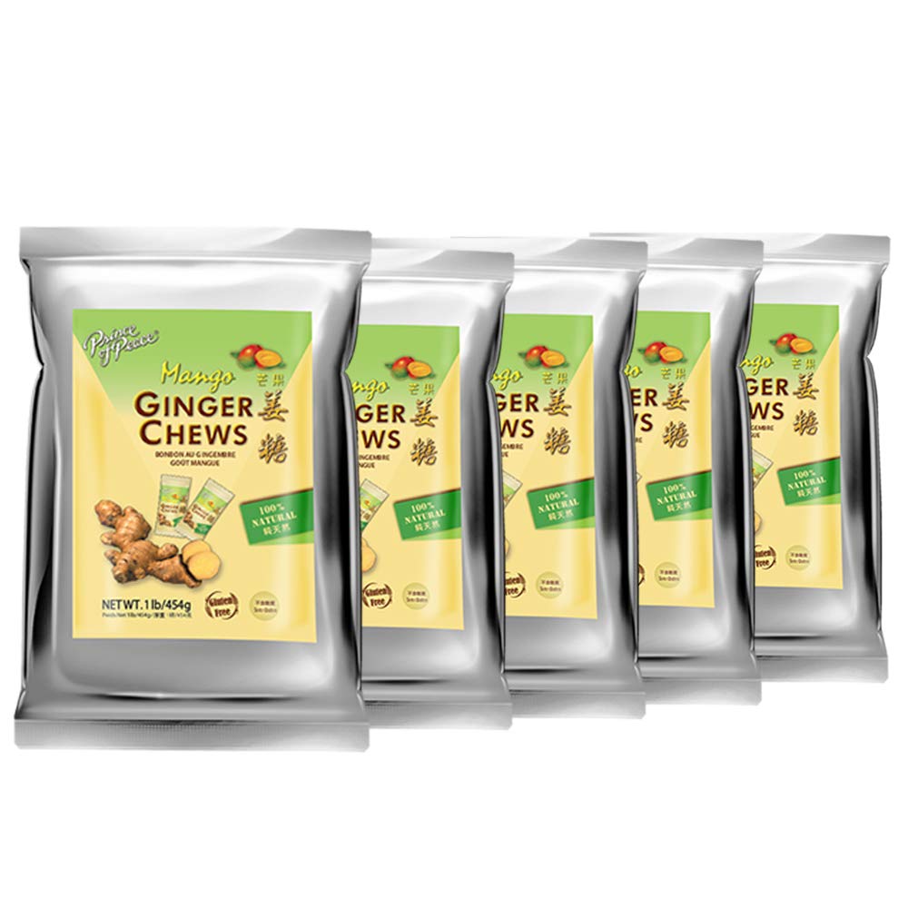 Prince of Peace Ginger Chews with Mango, 1 lb. – Candied Ginger – Mango Candy – Mango Ginger Chews –