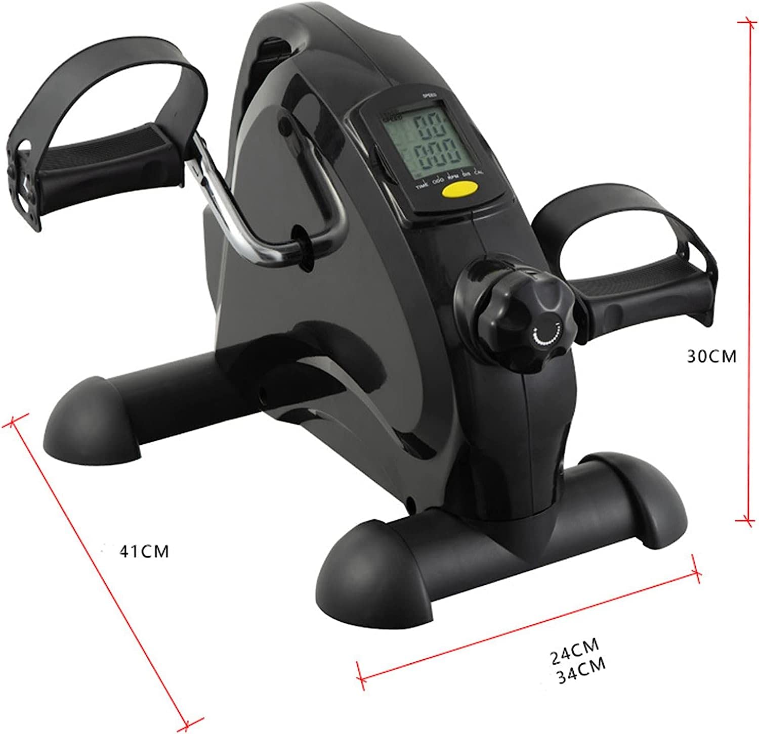 Mini rower rower treningowy pod biurkiem rowerek do ćwiczeń na pedałach Mini rower stacjonarny pod biurkiem eliptyczny do nóg i ramion (czarny)