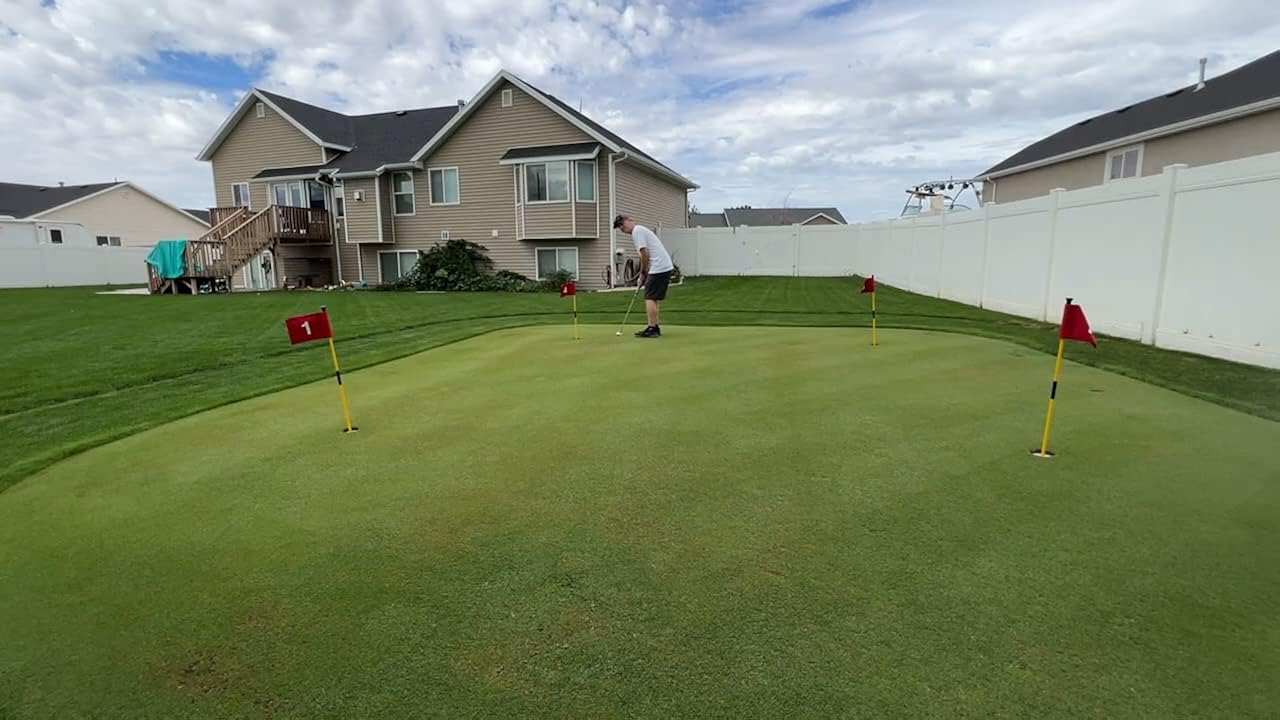 KINGTOP Numbered Golf Flag with Tube Inserted, All 8" L x 6", Putting Green Flags for Yard, 420D Nylon Mini Pin Flags, Numbered #1, 2, 3 : Sports & Outdoors