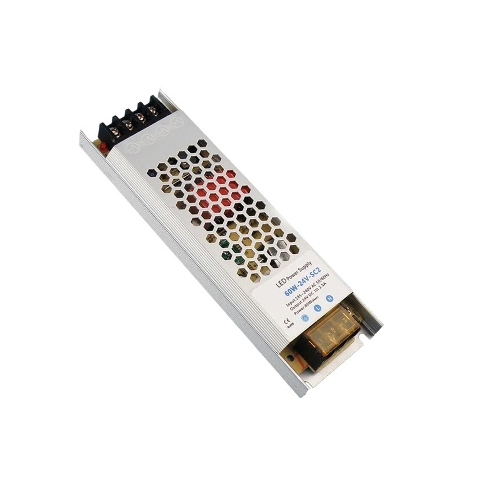 HYUJNAFZR 60W/100W/150W/200W/300W/400W 180-240VAC 12V/24VDC Switching Power Supply Mute Lighting Transformers LED Driver Power Adapter(200w)