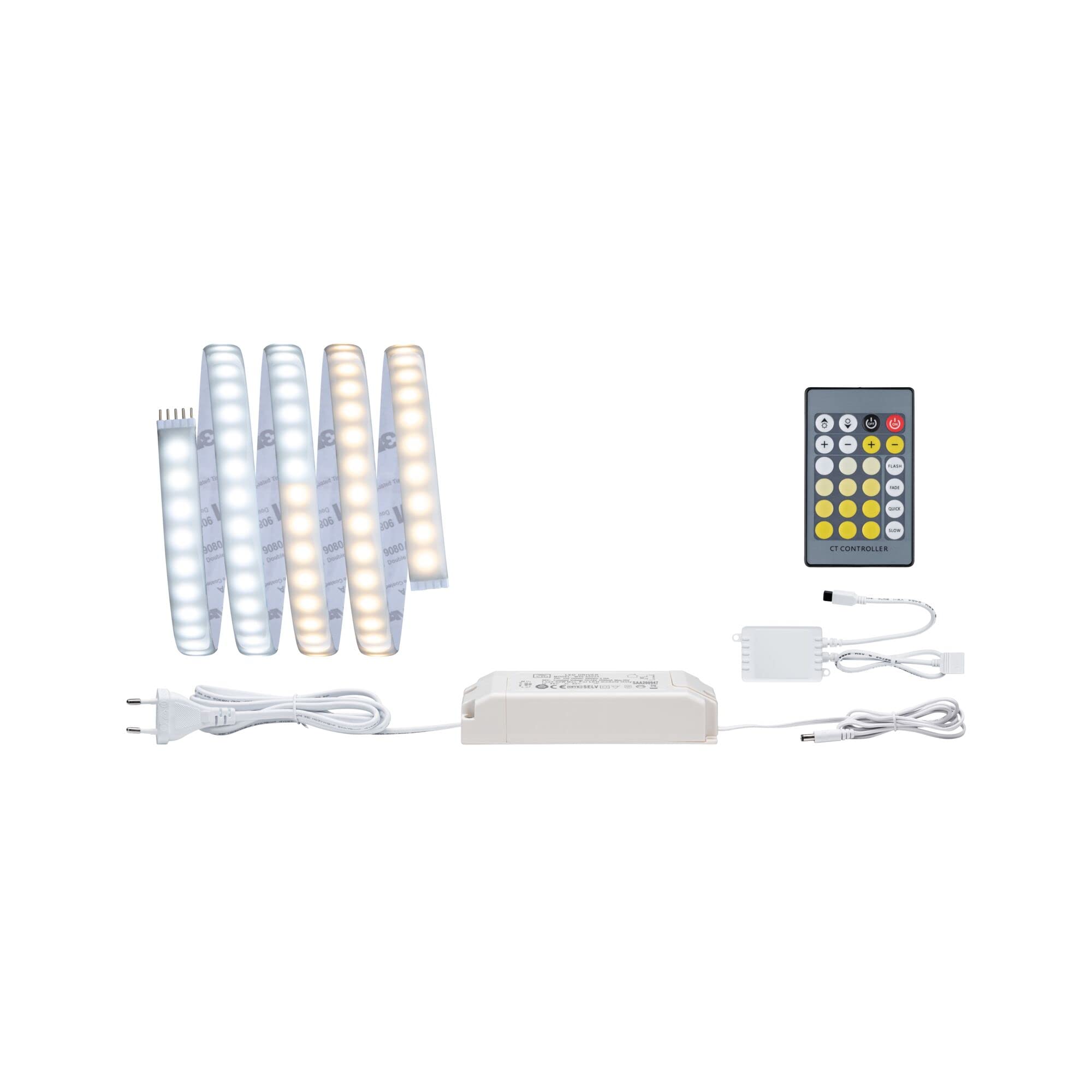 Paulmann 70531 MaxLED 1000 LED Strip Tunable White Basisset IP44 17W 1020lm/m dimmbar 1,5m Silber Kunststoff 108LEDs/m