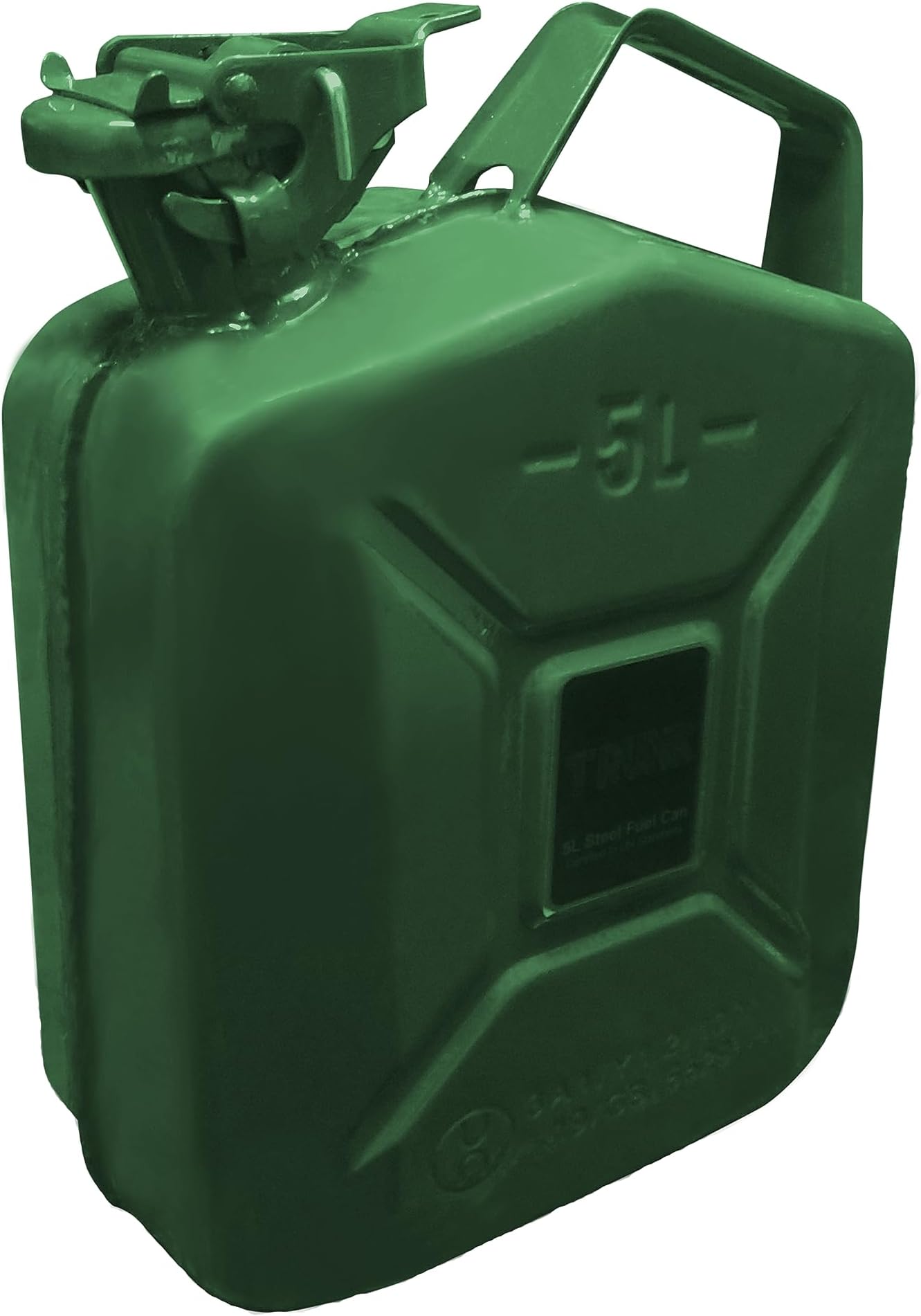 AXL's Trunk UN certified Steel Fuel Military green Jerry Can for Petrol/diesel/kerosene Storage (5 Litres)