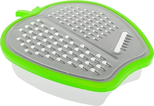 Rallador de verduras con almacenamiento - Rallador de queso inoxidable con recipiente - Rallador de cocina de verduras con tazón