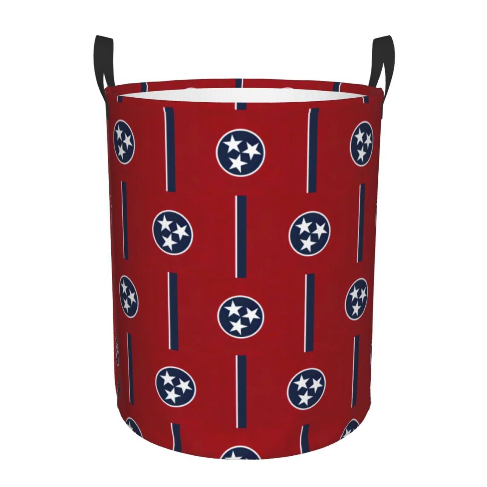 Panier à linge haut en toile Tennessee avec poignées de transport solides
