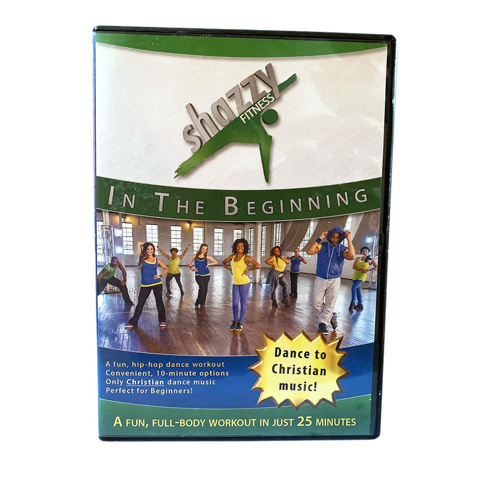 Shazzy Fitness: in The Beginning DVD Dance Workout - Beginner, Low Impact Faith Based Home Cardio Exercise Video for All - Adults, Women, Kids, Seniors - with Christian Music Blue