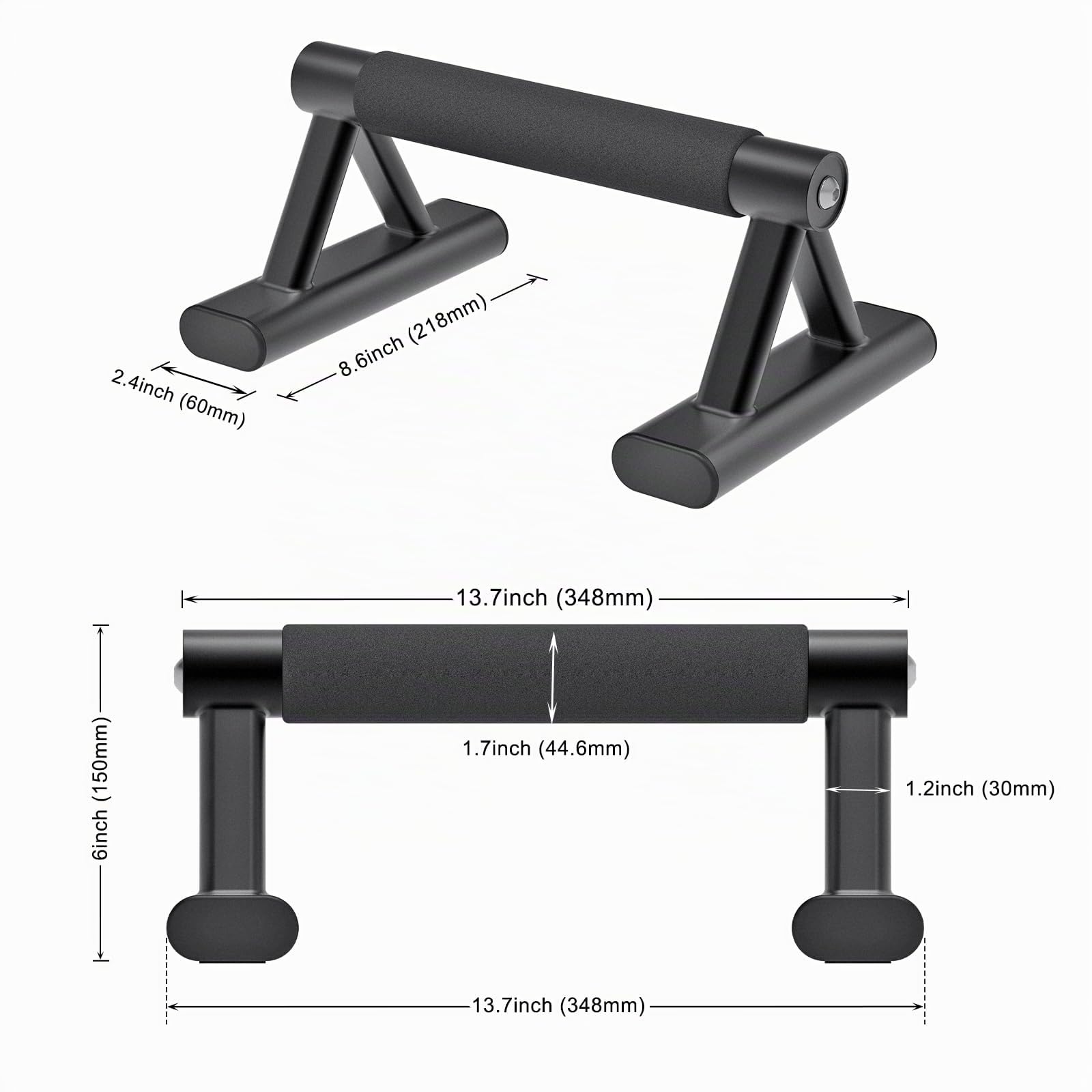 SELEWAERE Maniglie per Flessioni,Antiscivolo Barre per Flessioni, per Fitness Calistenico,Struttura in Acciaio Robusto con Finitura in Vernice