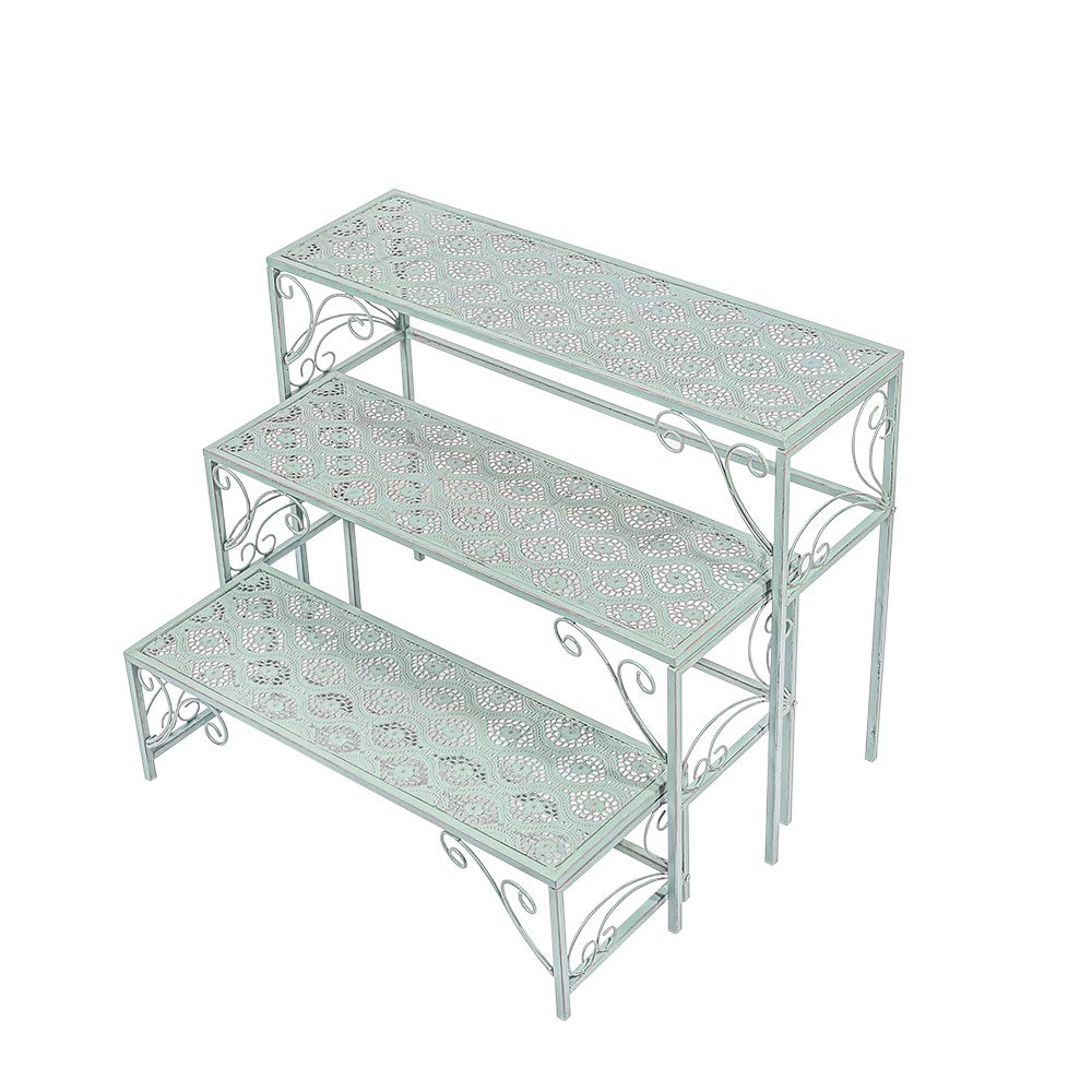 Sungmor Metal Plant Stand 3 Tier Foldable Ladder Planters Display Shelf Multiple Plants