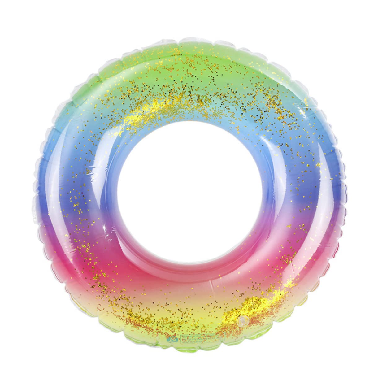 BESPORTBLE 1Pc Glitter Swim Ring Inflatable Pool Float for Summer Fun for Pool Parties and Outdoor Beach Activities Design with Long Lasting Performance
