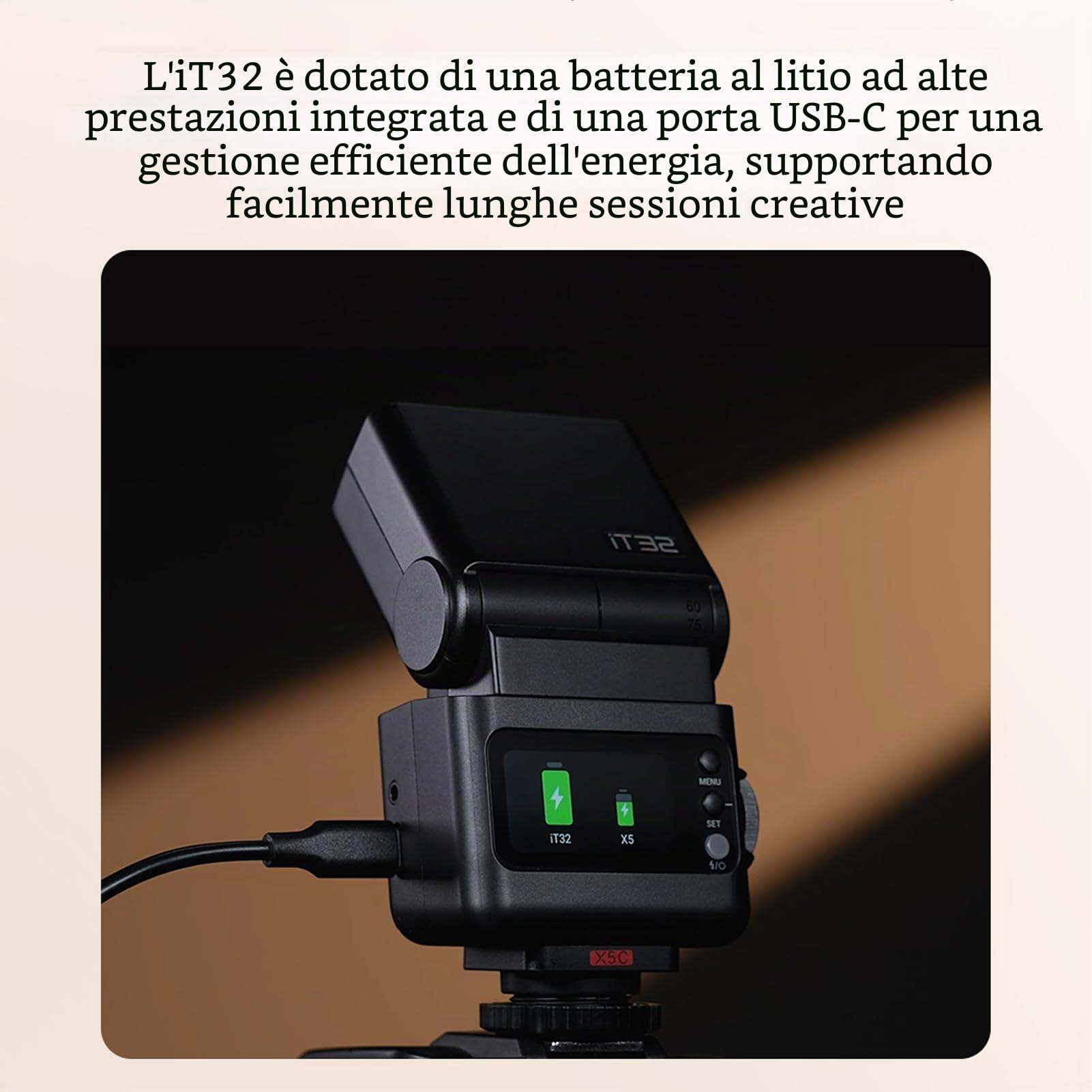 GODOX iT32 TTL fotocamera flash X5N Flash wireless 1/8000s HSS GN18 fotocamera Speedlite 1.5 s tempo di ricarica luce LED integrata con diffusore morbido e filtro magnetico per fotocamere Nikon