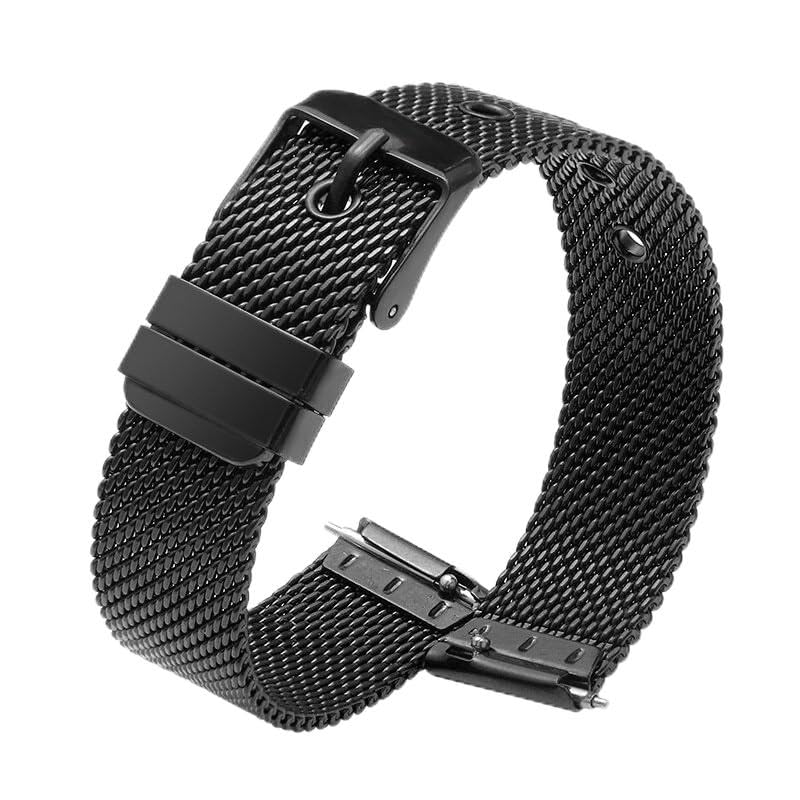 Sangle de montre 18mm 20mm 22mm métallique à libération rapide et boucle de broche universelle