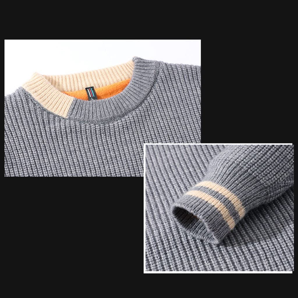Maglioni Maglieria da Uomo Autunno e Inverno Maglione Pullover in Pile Moda Uomo Maglione Casual da Uomo Maglioni da Uomo(B,M)
