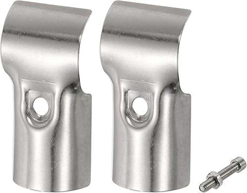 Miniatura 8 de uxcell Conector de abrazadera de tubo en T, 2 piezas, conector de tubería estructural, abrazadera de valla de enlace de cadena de acero inoxidable,
