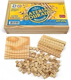 Aveeno Material Dourado 111 Peças Madeira Pedagógico Montessori