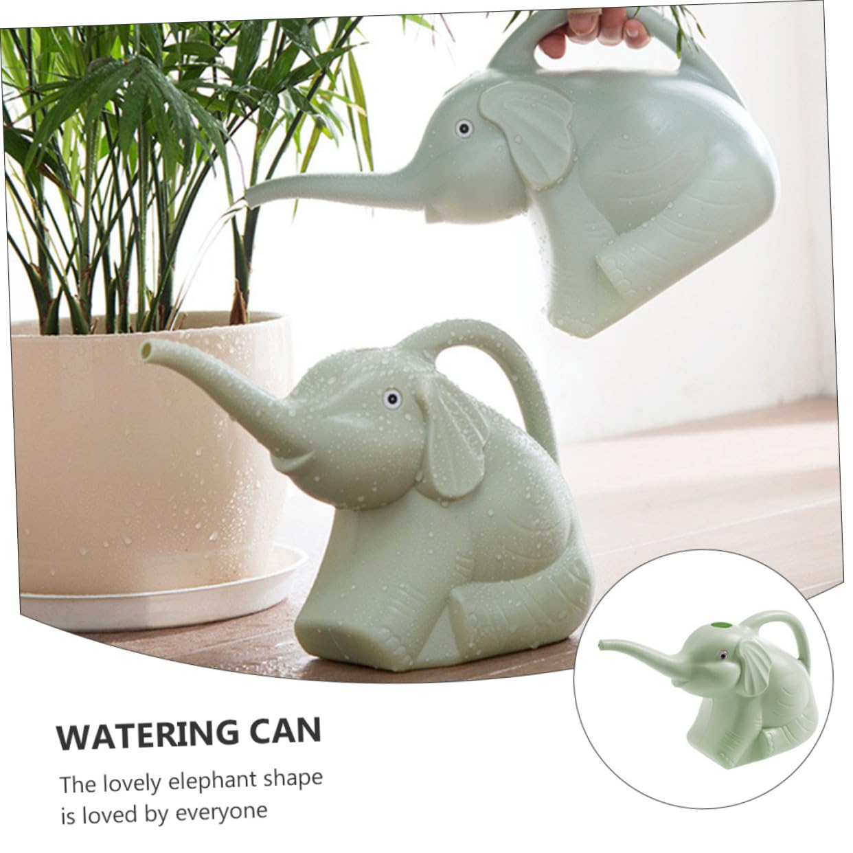 UPKOCH Regadera de Elefante Pequeña Ecológica para Jardinería de PVC Operación Simple Paquete de 3 Piezas Color Aleatorio Adecuado para Riego en Interiores y Exteriores