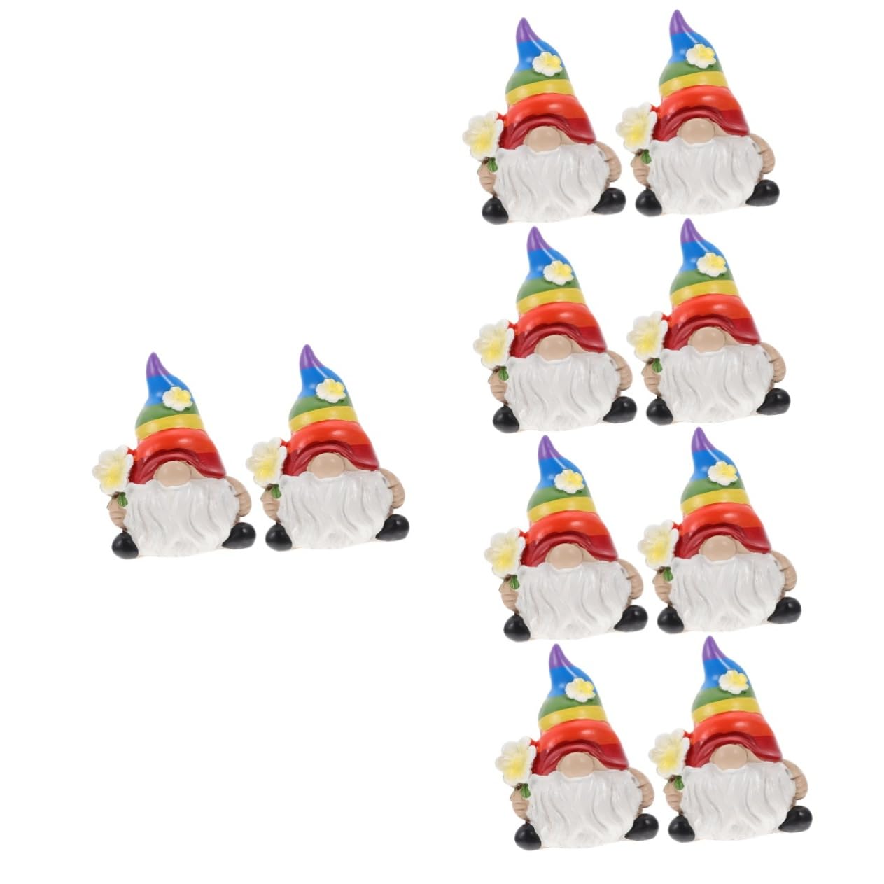 TOYANDONA 5 Sätze Gartenzwerge Lustige Deko Figuren Für Garten Und Wetterfeste GNOME Mit Niedlichem Design Als Für Gartenliebhaber Wohnaccessoire 2 Stück * 5