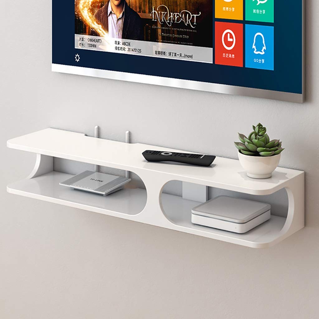 Buy YUN HAI Large Wall ed TV Shelf White Floating Projector Media