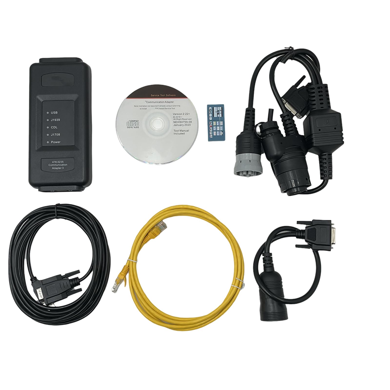 ET4 Ethernet 2023A Diagnoseadapter 478-0235 538-5051 Kommunikationsadapter 3 Werkzeug-Software für CAT Schwergeräte Diagnose-Testwerkzeug 457-6114