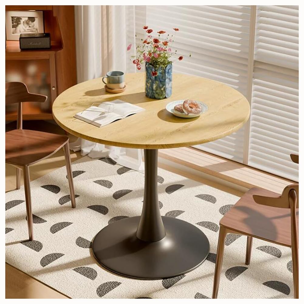 Jhaismao 2 Round Dining Table For Kitchen Mid Century Furniture Mdf Pedestal Table Tulip Table Dining Table Modern Coffee Leisure Table Pedestal Dining Table(Size:50cm,Color:2)