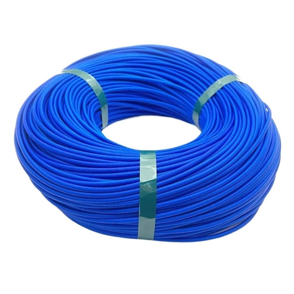 LOMNCHSG Wire Insulation Braid Fire Sleeve, Fiberglass Flexible Tube Braided Sleeve Silicone Resin High Temp Multicolor Multiple Sizes(Blue,2.5MM*5M)