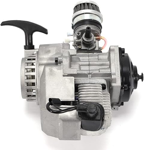 Miniatura 3 de Motor de motor + arrancador de carbohidratos 47CC49CC de 2 tiempos para bicicleta de bolsillo, mini scooter, ATV Dirt Bike (49CC estilo 6)