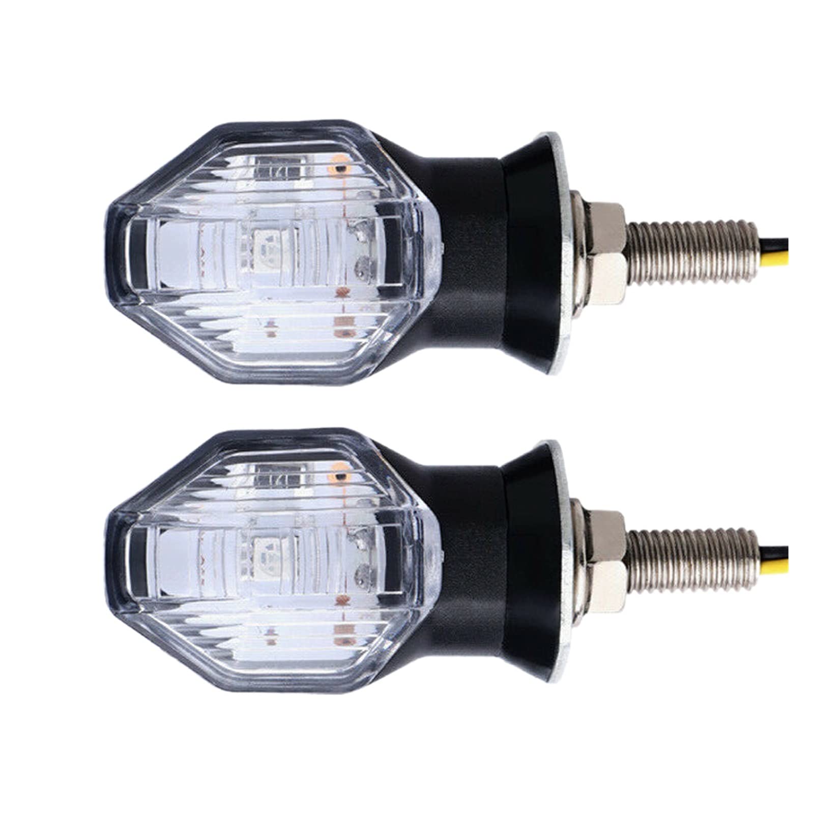 Oświetlenie tablicy rejestracyjnej 1 Para Przedniego Lewego Prawego Kierunkowskaz LED Migacz Bursztynowy Do Motor Terenowy 12V Motocykl