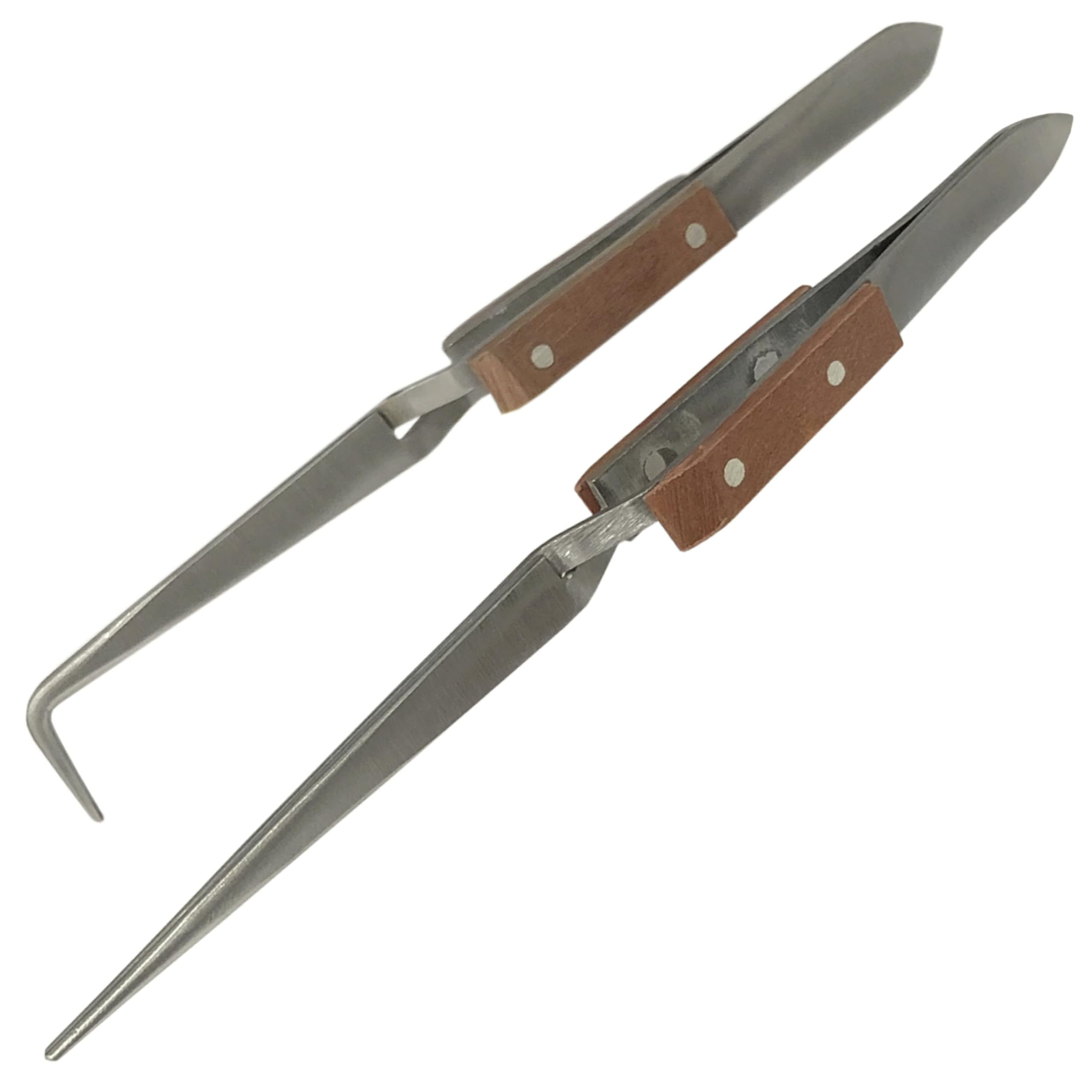 Jewellers Tools 2 Angled : Self Locking Soldering Tweezers Hands Free Set (65)