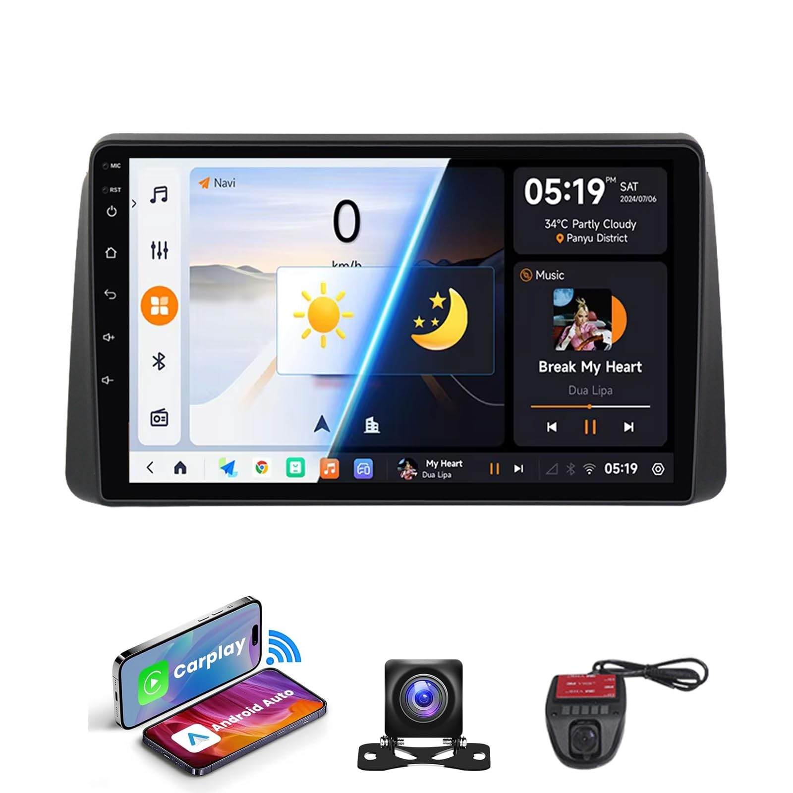 Autoradio Android 13 écran tactile 9 pouces avec commandes au volant pour Chrysler Grand Voyager 5