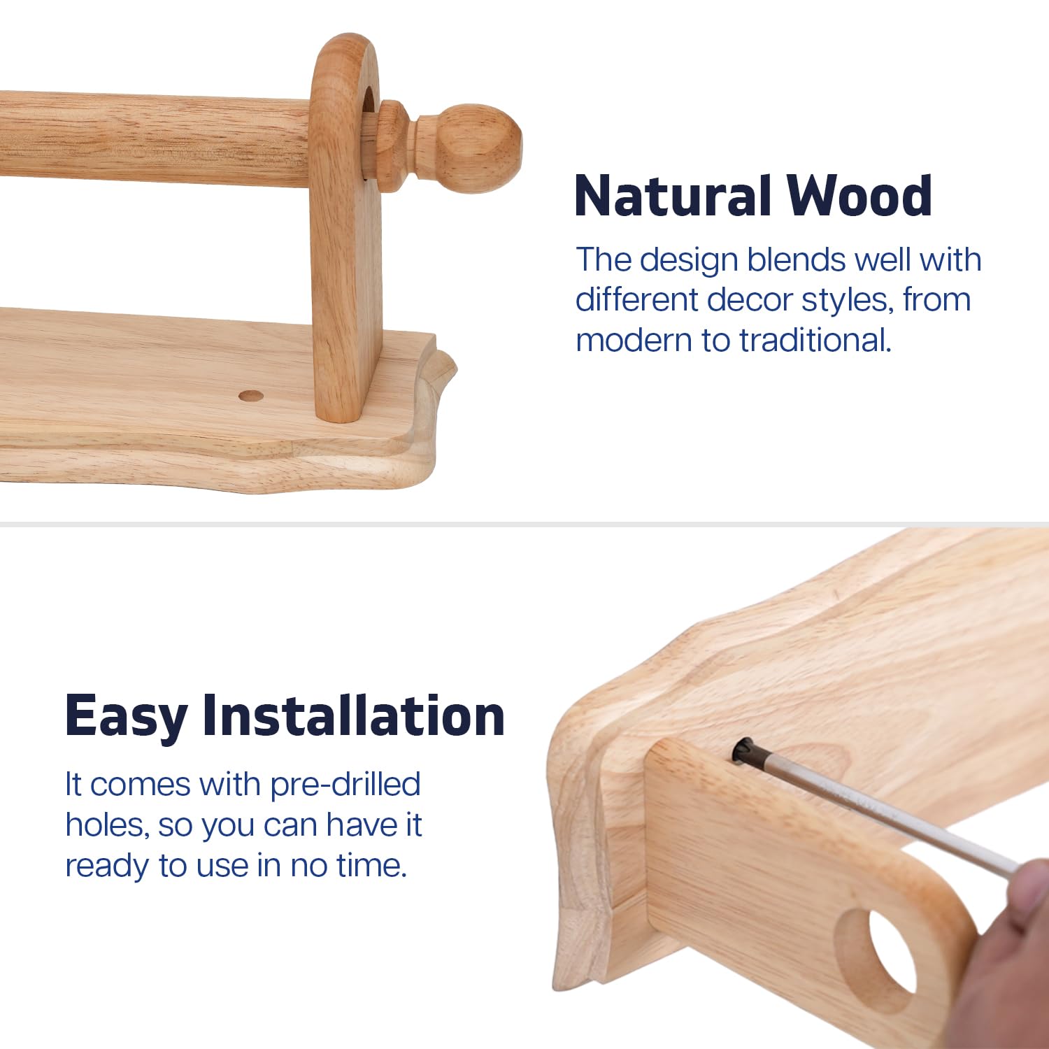 Besto Kitchen Roll Holder Wall Mounted, Skin - Image 3