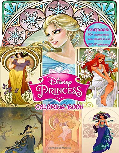 Disney Princess Coloring Book Over 50 Coloring Pages Of Jasmine ...