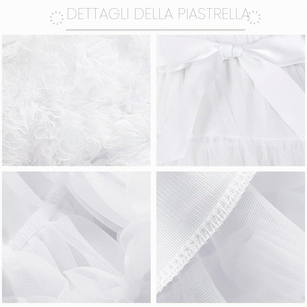 Sottogonna da donna per adulti, gonna a tutù gonfia a strati, per balletto, tulle, sottogonna