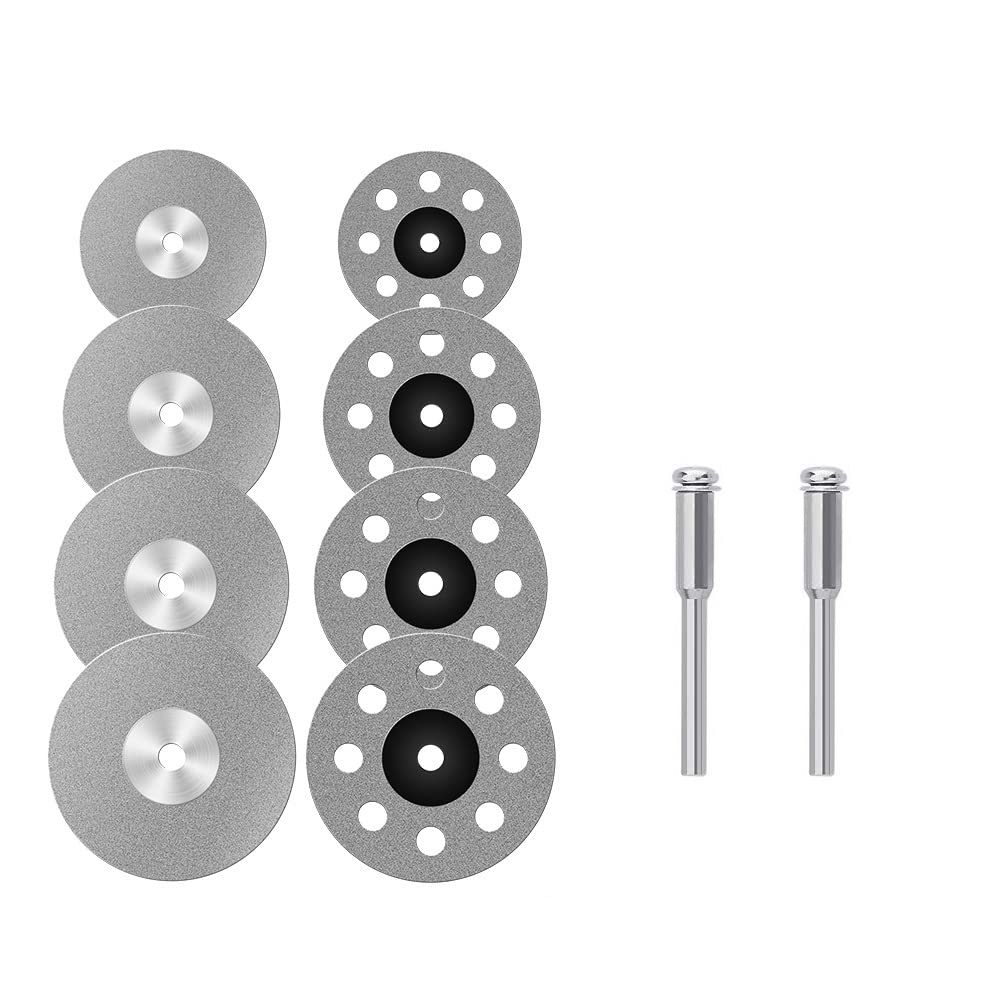 5/10 szt. Mini piła diamentowa zestaw kół tnących do narzędzi obrotowych-szybkie tarcze do cięcia i szlifowania z trzpieniem(22mm Without Holes 10 Pcs)