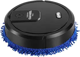 Robô aspirador de pó, sucção forte, esfregão robô a vácuo, prevenção avançada de obstáculos, design fino de robô aspiradora, ideal para pêlos de animais de estimação, piso duro e limpeza diária (preto