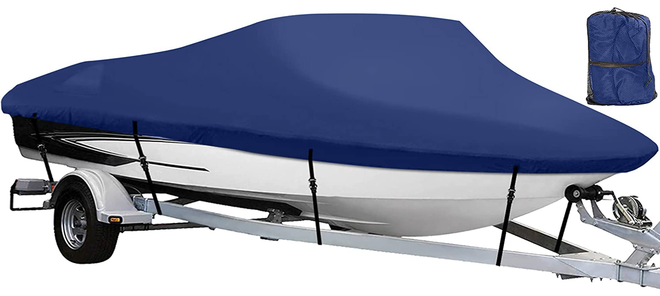 Photo 1 of NEXCOVER Trailerable Boat Cover, Length: 16'-18.5' Beam Width: up to 94", Waterproof Heavy Duty Cover