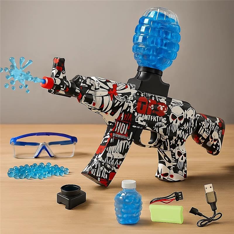 Image of Electric Gel Ball Blaster, High-Speed Gelfire Blaster for Orbeez with Eyewear, Splatter Ball Toys for Outdoor Shooting Game Party Gift Ages 14 & Up - (Multicolor)