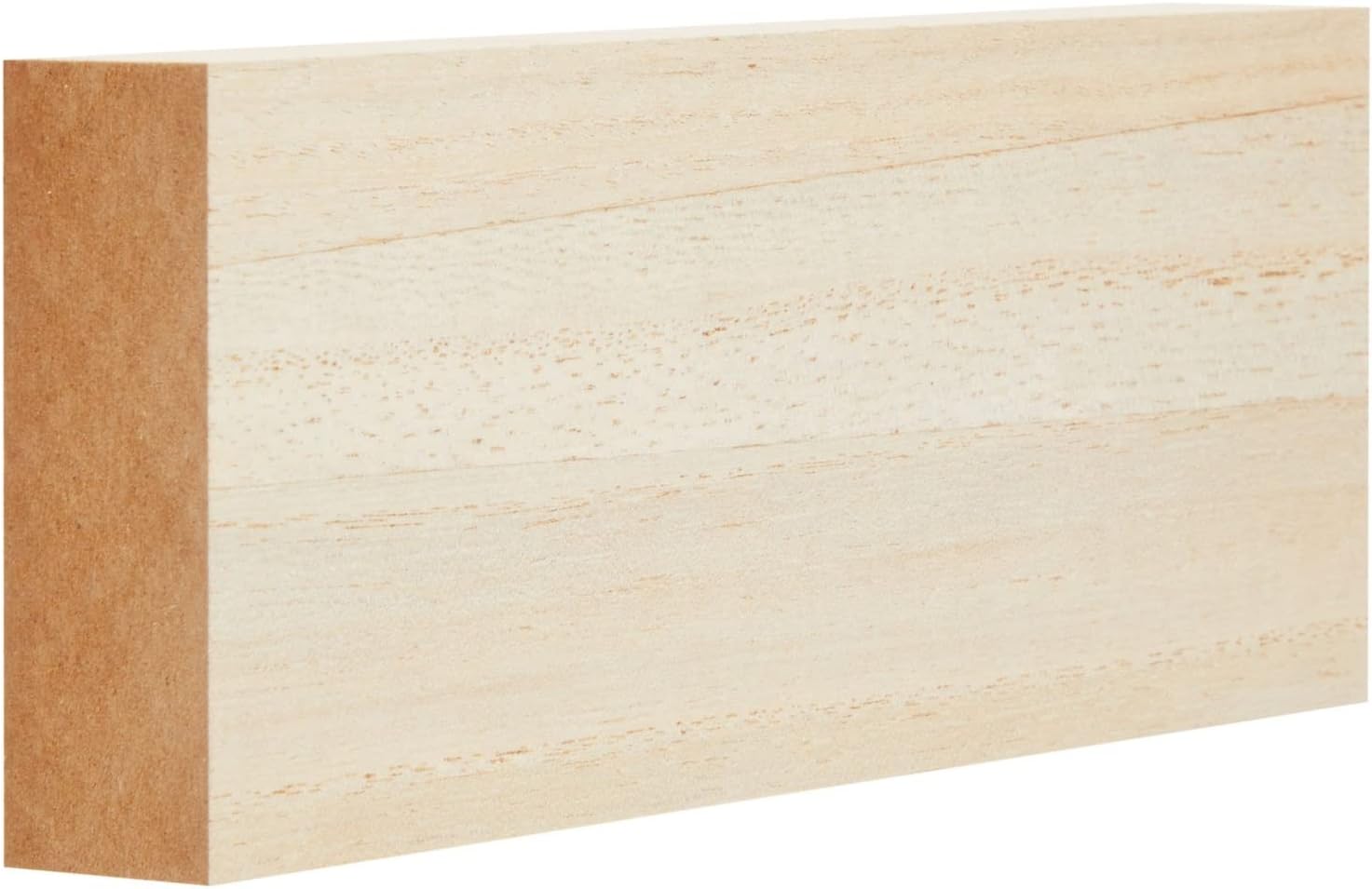 4 Pack Unfinished MDF Wood Rectangles for Crafts, 1 Inch Thick Rectangle Wooden Blocks for Crafting (3 x 8 in)