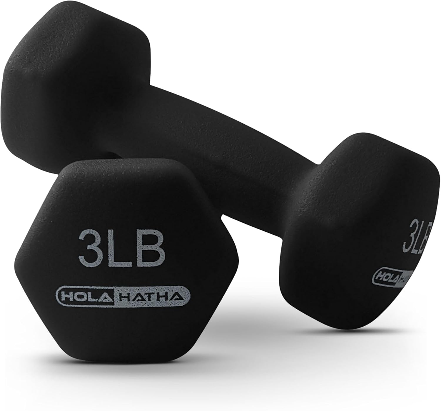HolaHatha Neoprene Dumbbell Weights Set w/Rack, Home Gym Equipment - Portable Weighted Exercise Dumbbells for Fitness, Training, and Lifting Workouts
