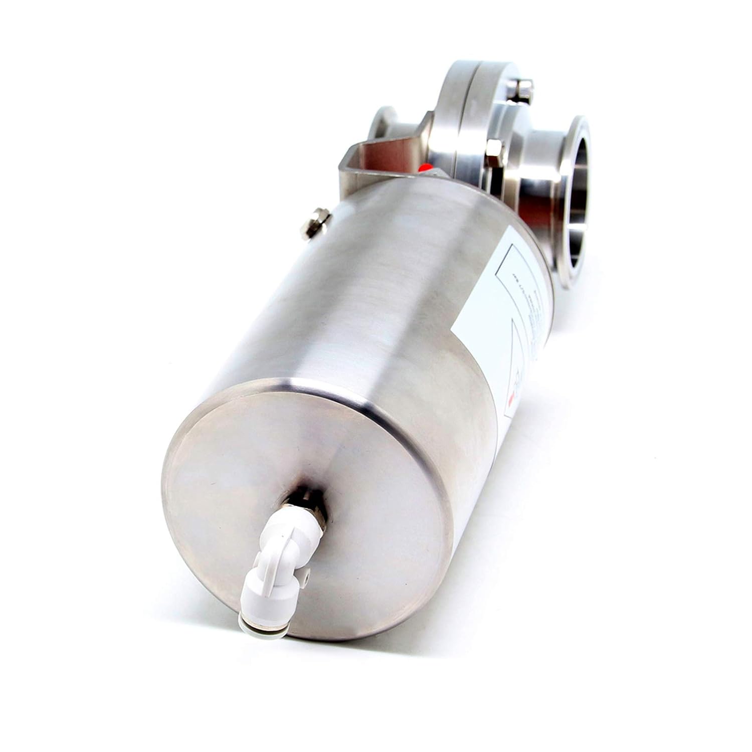 QiiMii 2 Inch Sanitary Tri Clamp Butterfly Valve, SS304 Stainless Steel, Pneumatic Actuator, Single-Acting, Air to Open