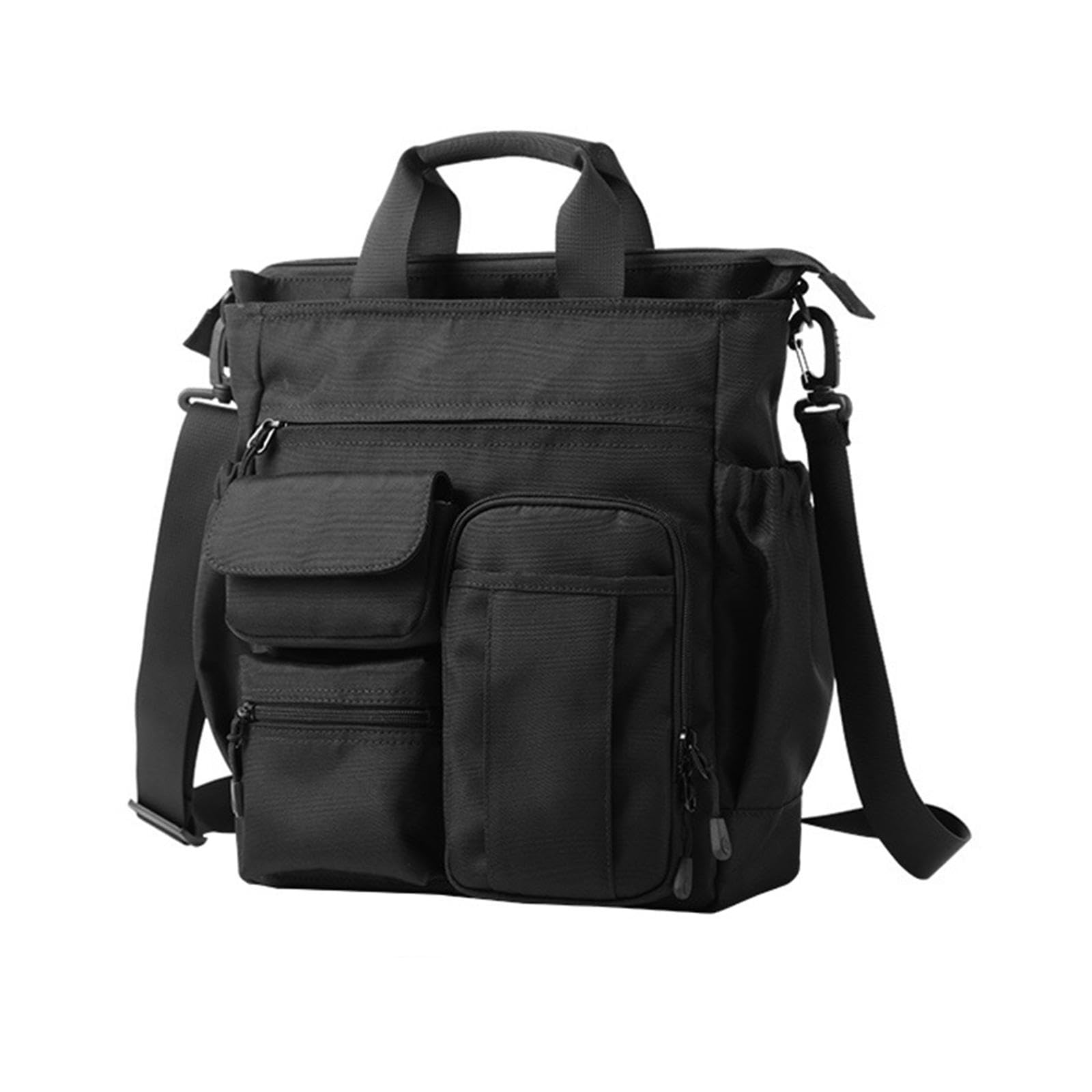 Mens Briefcase Portable Pouch Shoulder Bag for Husband Grandfather Boyfriend Black