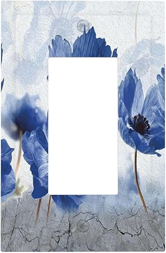 Miniatura 197 de Placa de pared de tortugas marinas, hierba oceánica, medusas, peces y algas marinas, placa de pared de doble palanca, cubierta de interruptor de luz