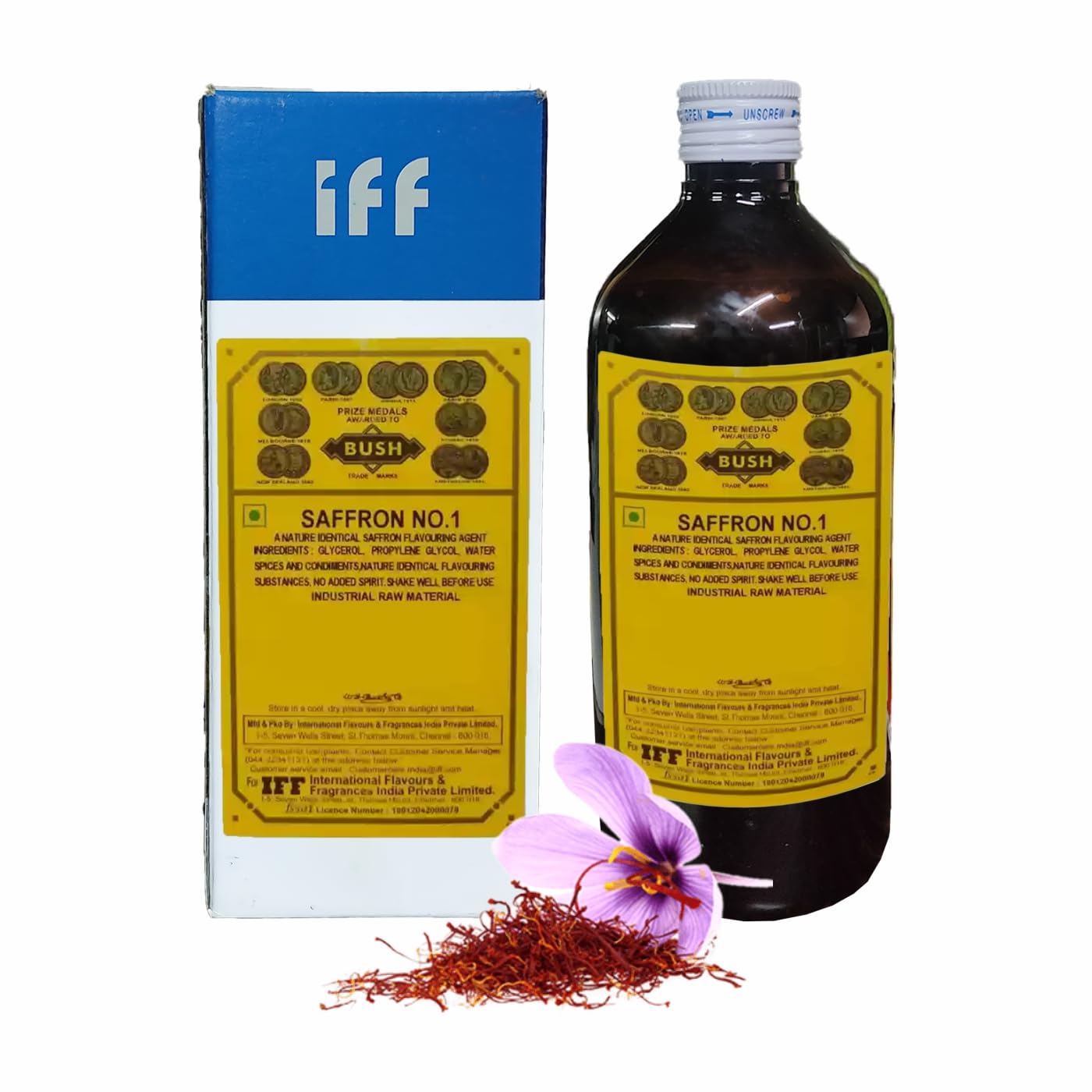 IFF SAFFRON NO.1 Flavour/Essence (Used in Ice Creams, Cakes, Chocolates, Jams, Jellies, Sweets, Marzipan, Confectioneries, Cookies, Sherberts, Milkshakes etc)- 500 ML Pack-image-7