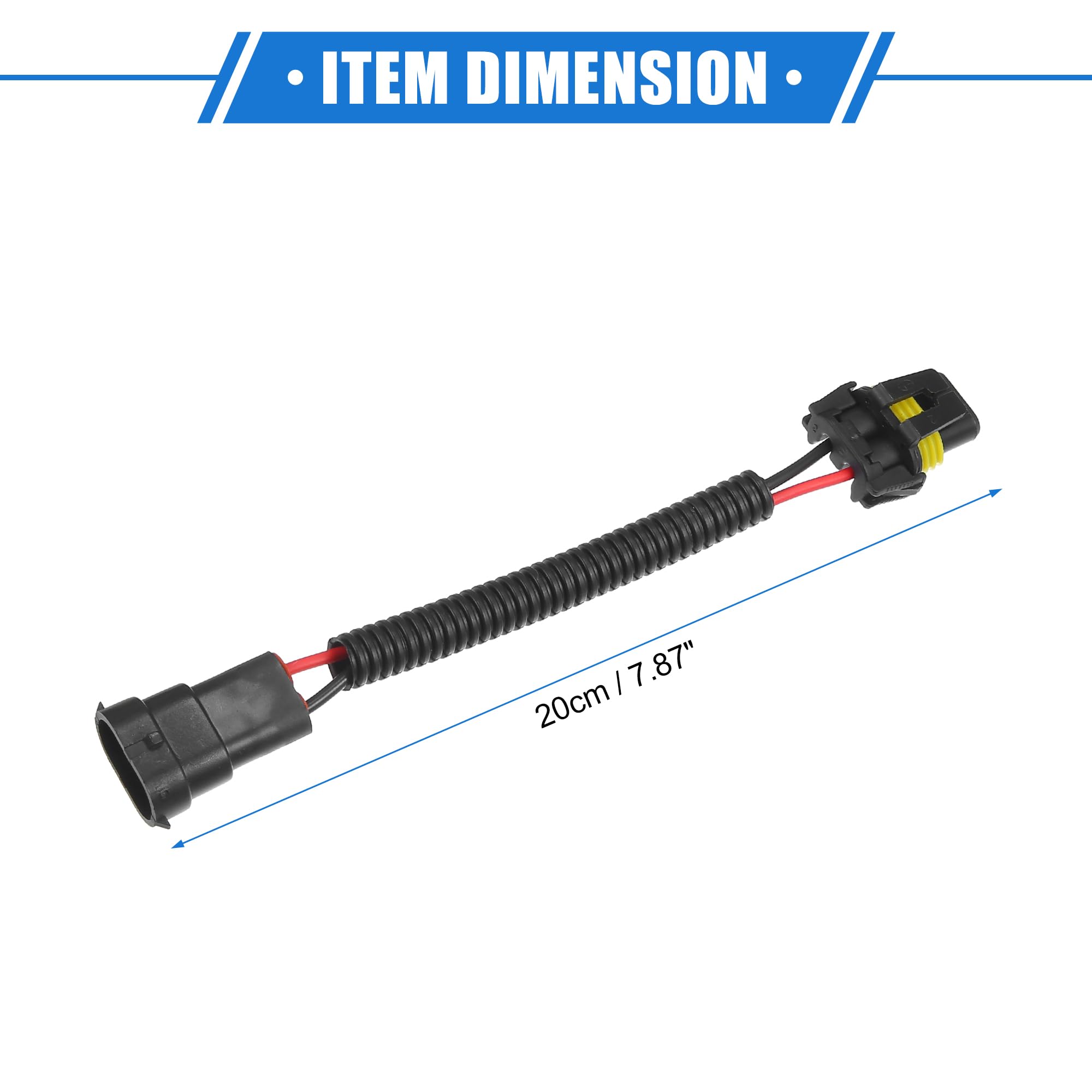 X AUTOHAUX Lot de 2 adaptateurs H8 H9 H11 mâle vers 9006 HB4 femelle, pour voiture